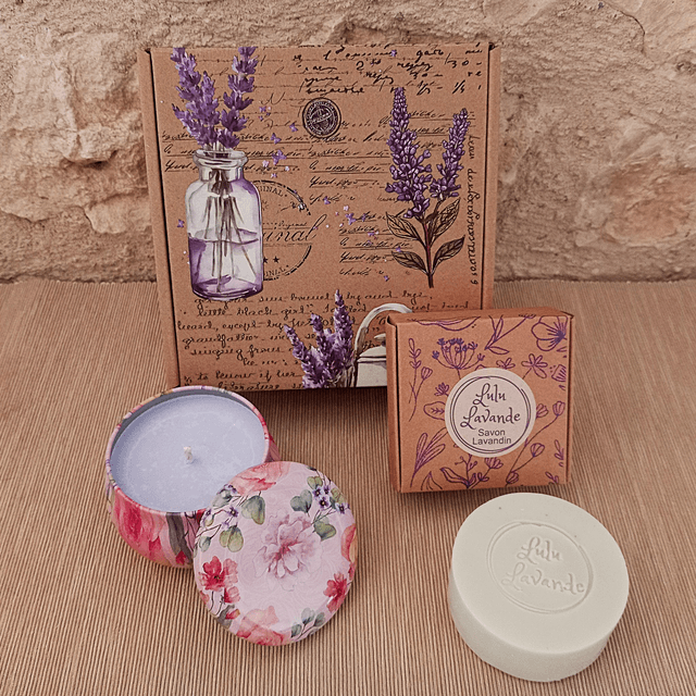 Coffret cadeau - Bougie et Savon à la Lavande