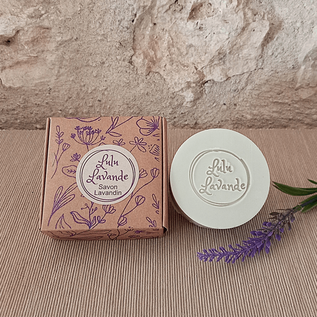 100g Savon Lulu Lavande à l'huile essentielle de lavandin et à l'argile verte française