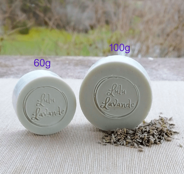 100g Savon Lulu Lavande à l'huile essentielle de lavandin et à l'argile verte française