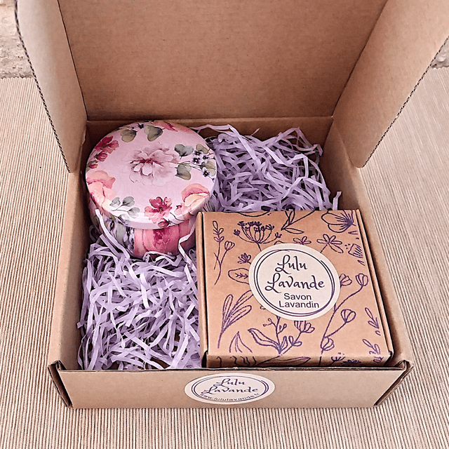 Coffret cadeau - Bougie et Savon à la Lavande