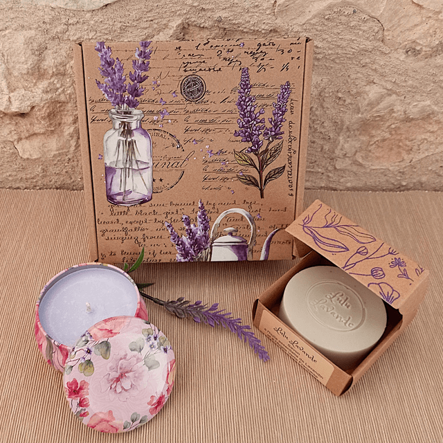 Coffret cadeau - Bougie et Savon à la Lavande