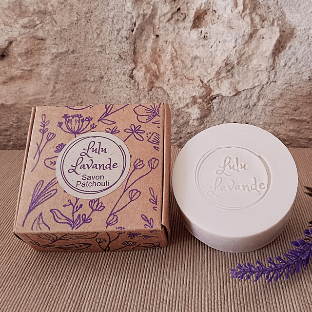 Patchouli - Savon Patchouli 100g à l&#039;huile essentielle de patchouli et à l&#039;argile mauve